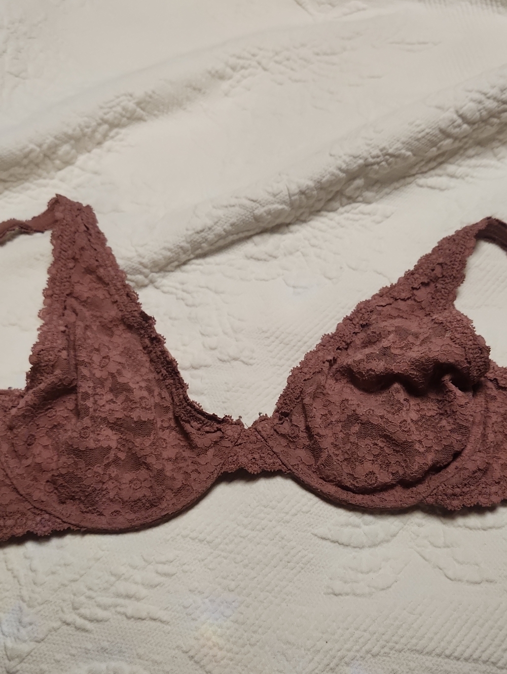 aerie Lace Underwire Bra in Dusty Rose